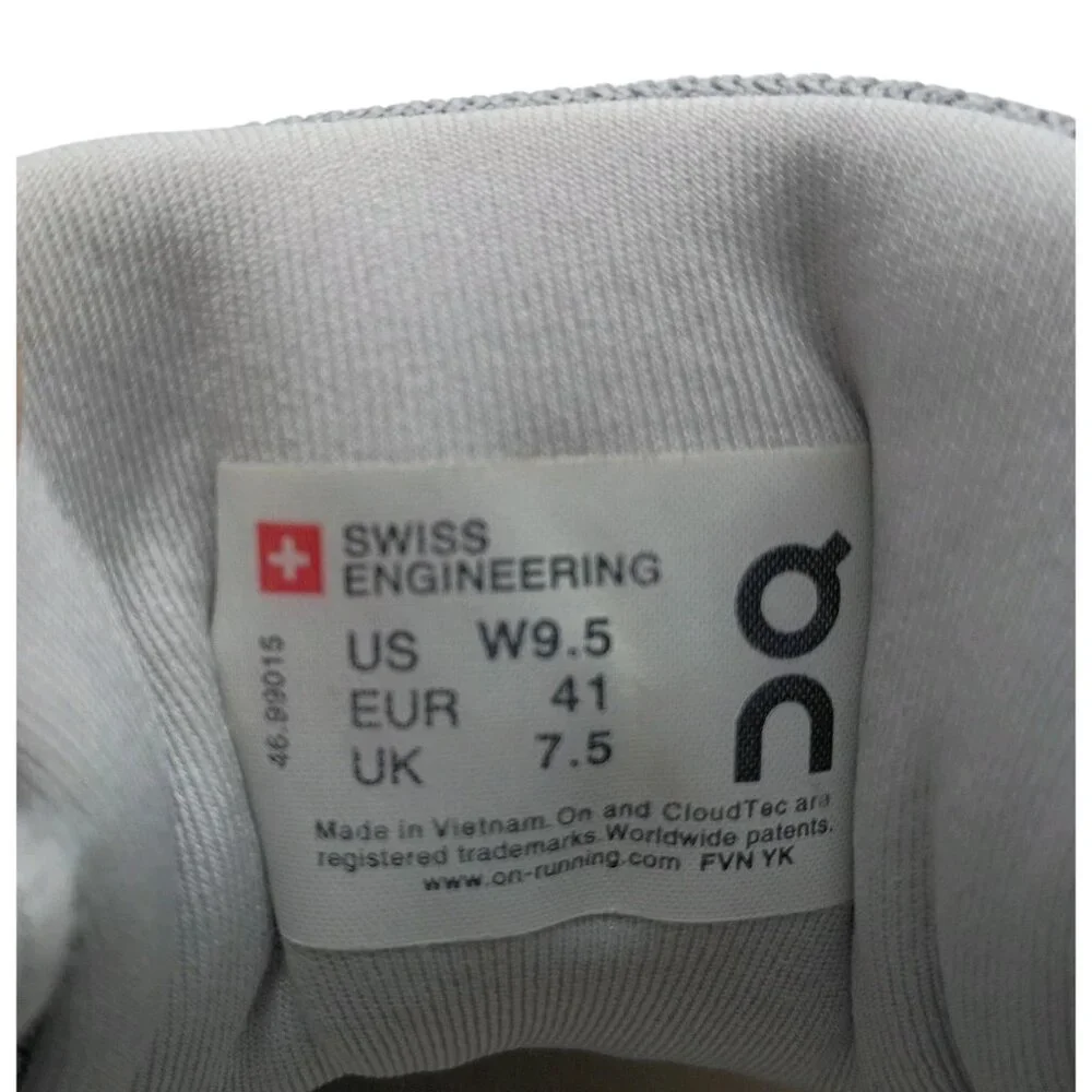 On Cloudrunner‎ Shoes Womens Size 9.5 CloudTec White Gray Swiss Running Sneakers_5